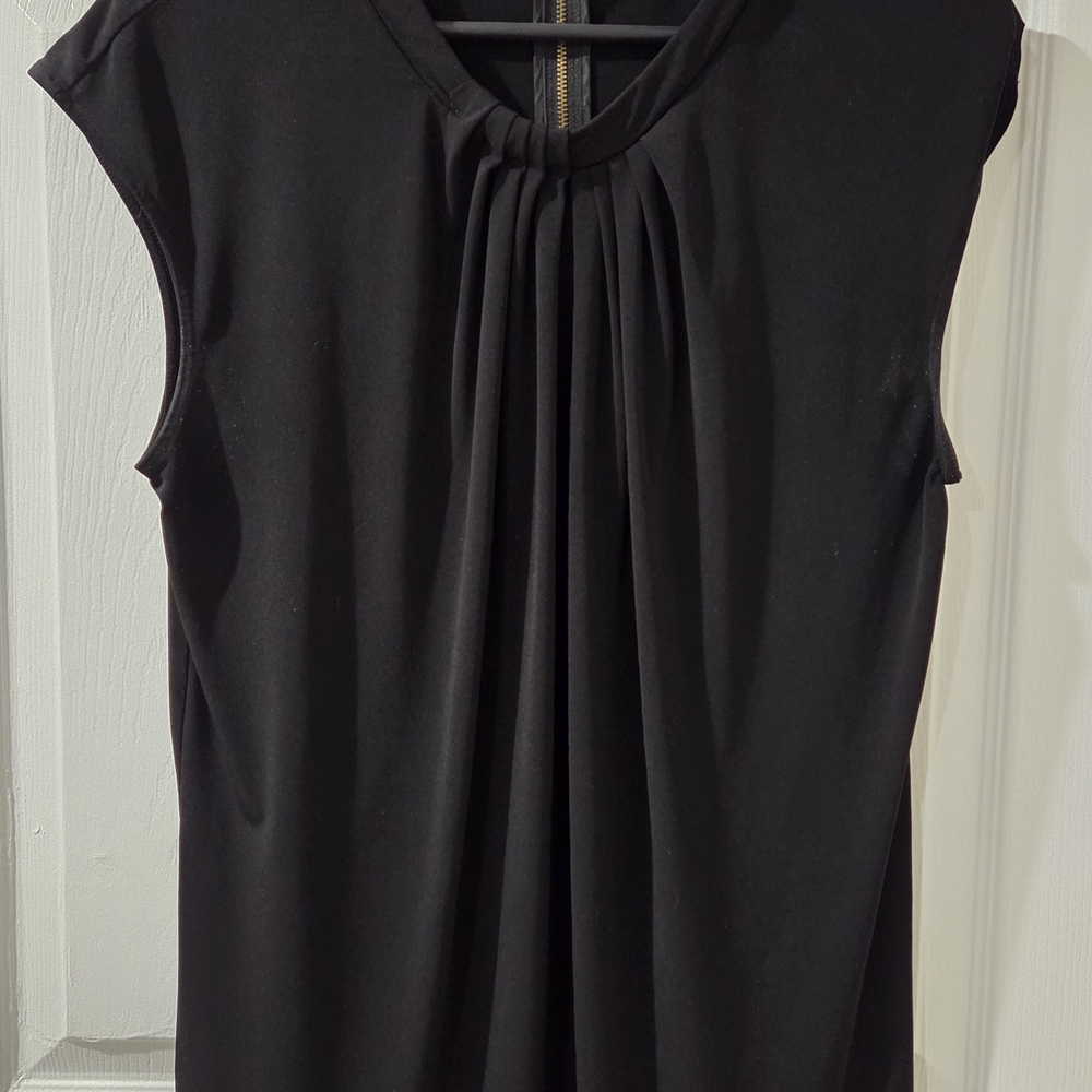 Liz Claiborne Black Pleated Blouse